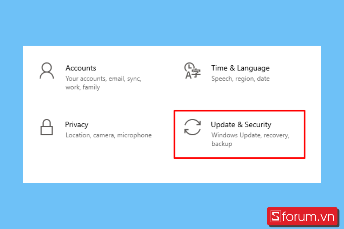 Cách vào BIOS HP bằng settings - bước 2