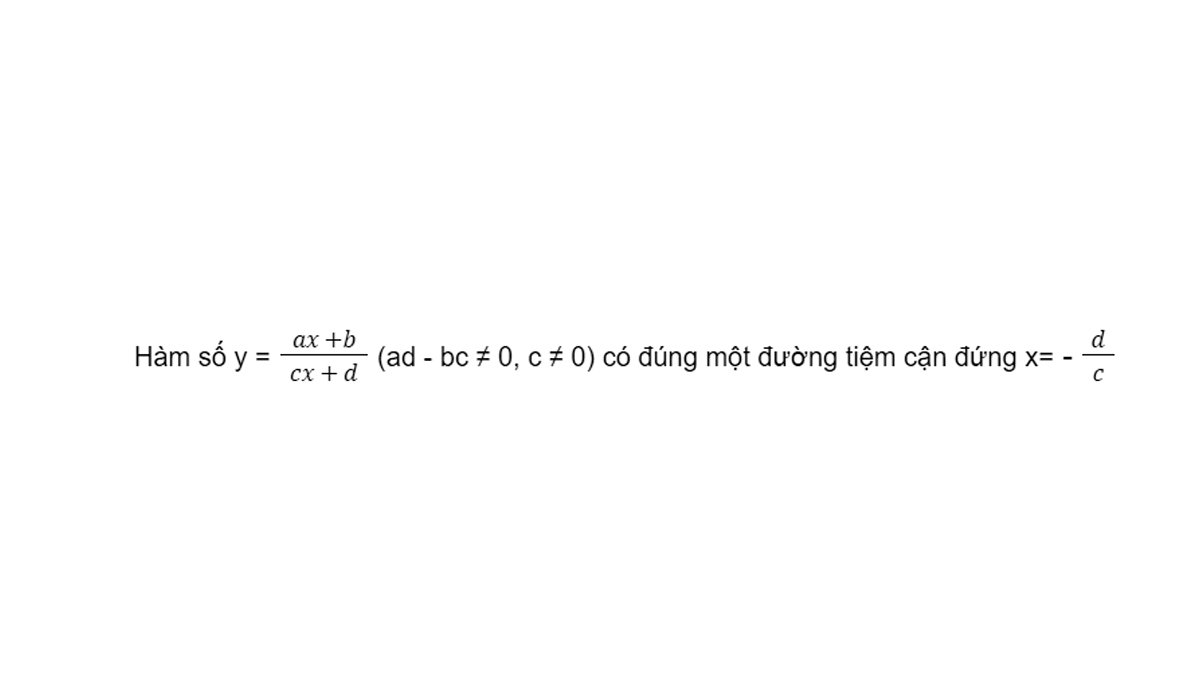 Công thức tính tiệm cận đứng