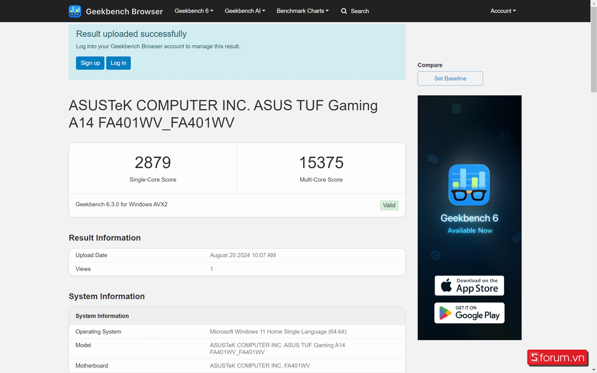 Geekbench 6, điểm đơn nhân quá ấn tượng