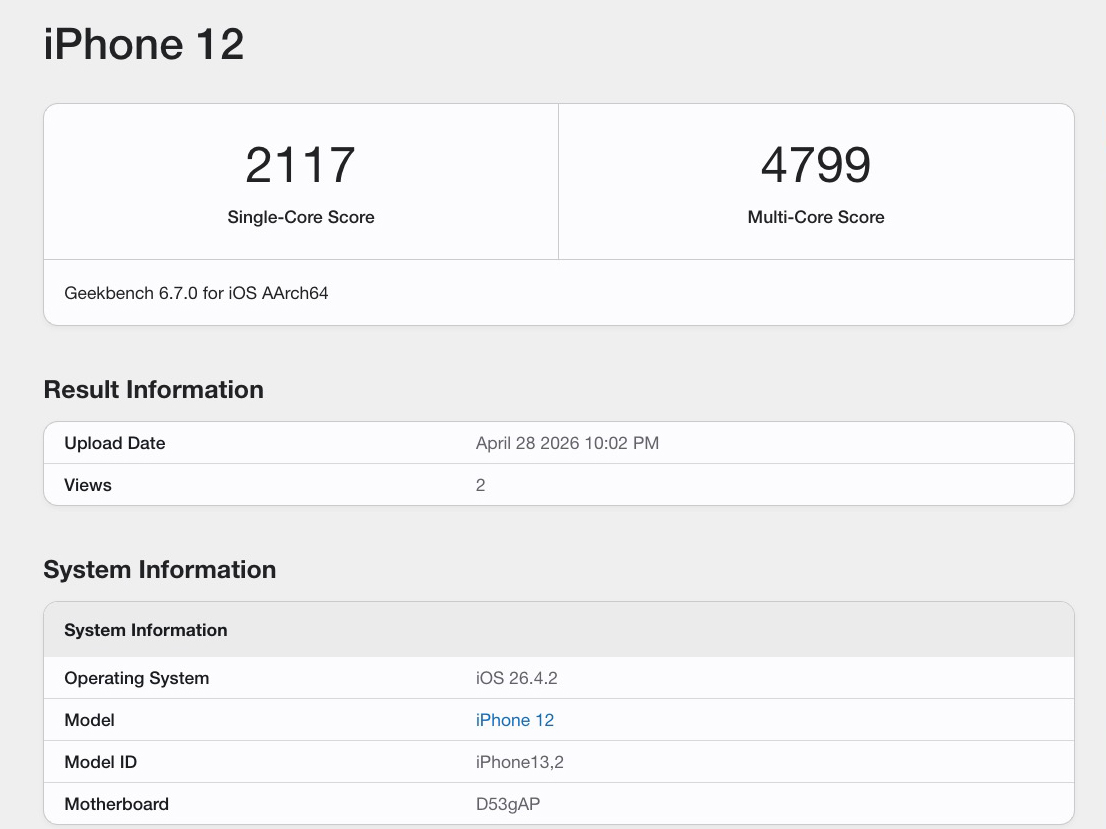 Hiệu năng iPhone 12