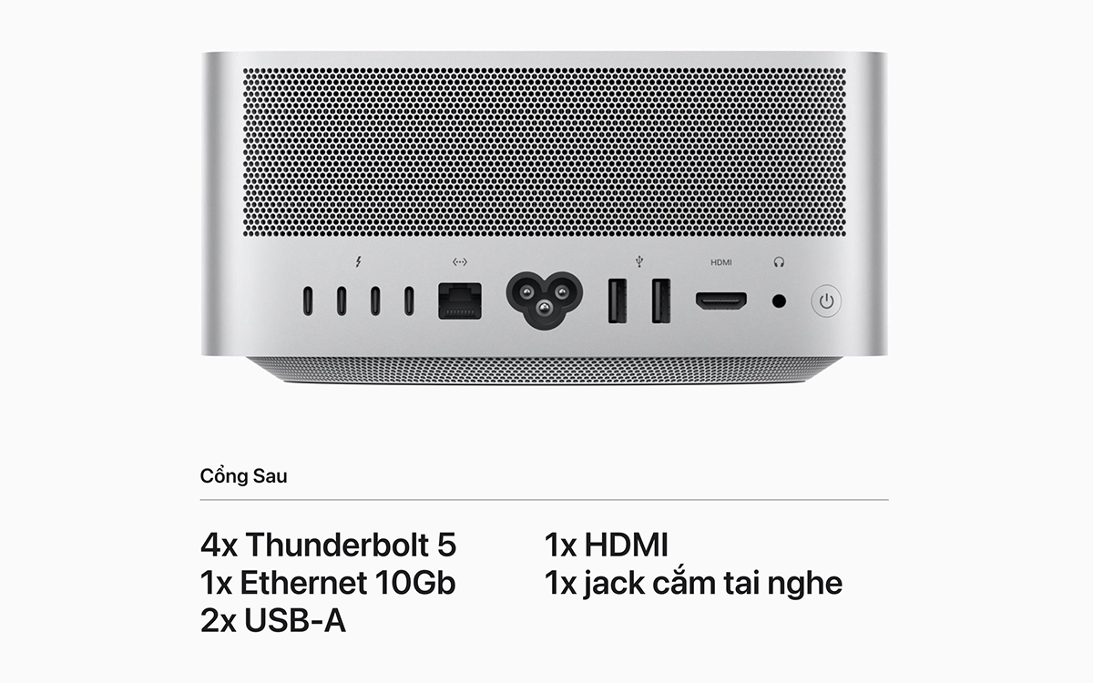 Mac Studio M5 Ultra có gì mới về kết nối