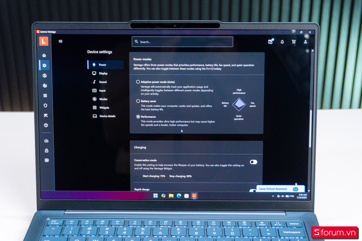Đánh giá Lenovo Yoga Slim 7 14AGP11 - Pin