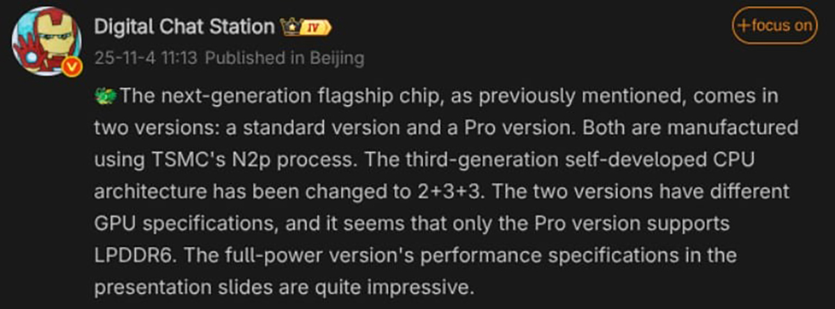 Thông tin về chip Snapdragon 8 Elite Gen 6