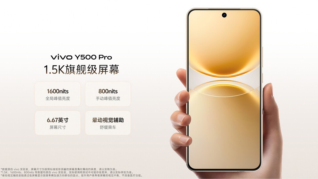 Thông số màn hình vivo Y500 Pro