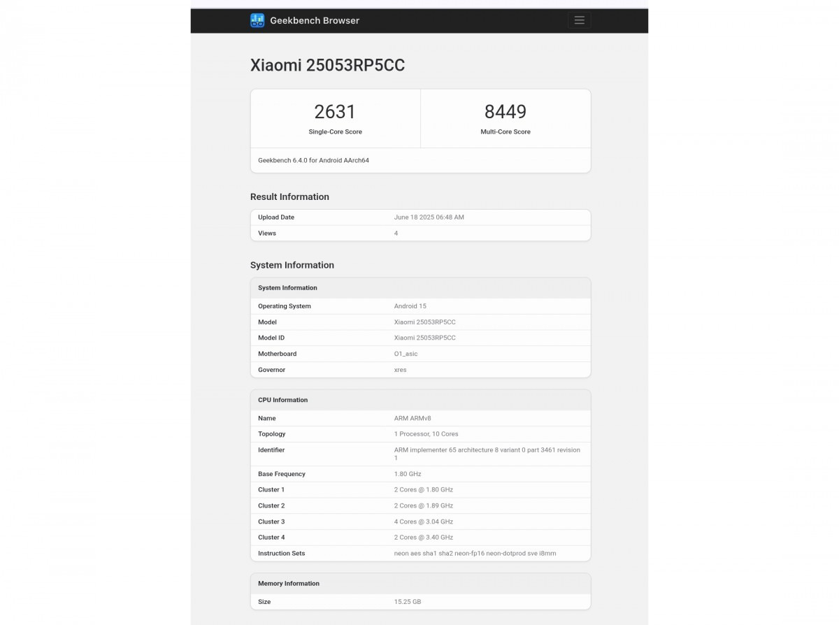 Xiaomi Pad 7S Pro lộ hiệu năng ấn tượng trên Geekbench