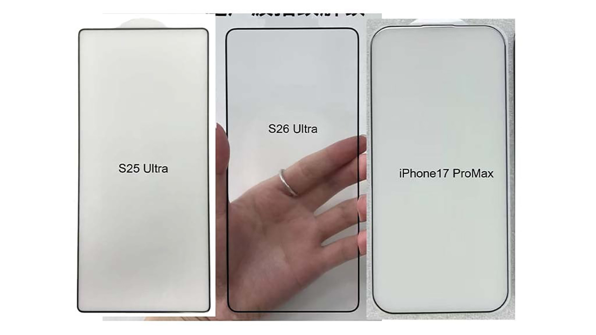 Miếng dán màn hình Galaxy S26 Ultra với Galaxy S25 Ultra và iPhone 17 Pro Max