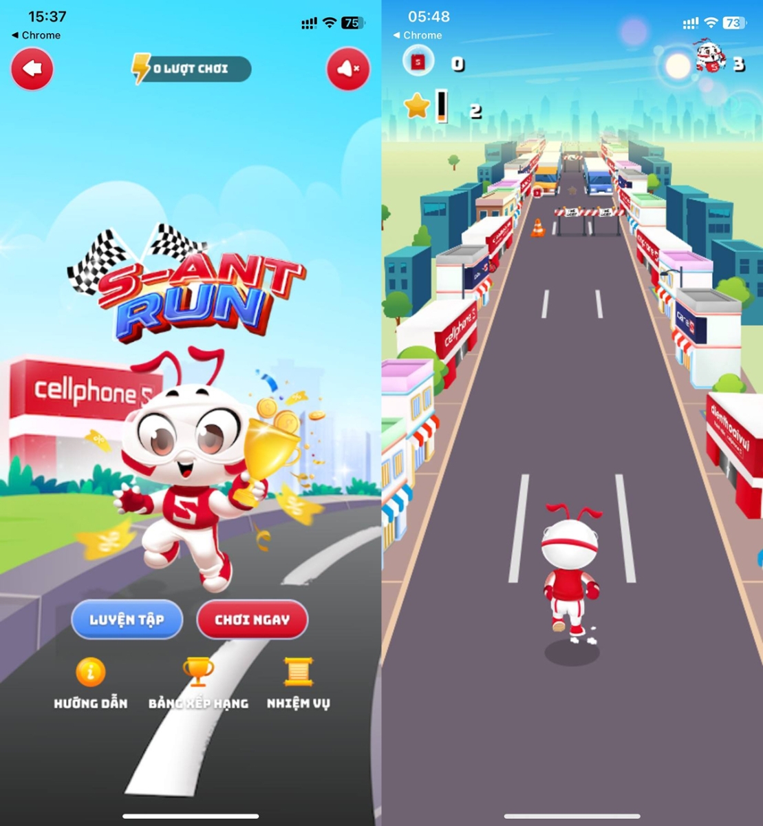 Trải nghiệm chơi game S-Ant Run