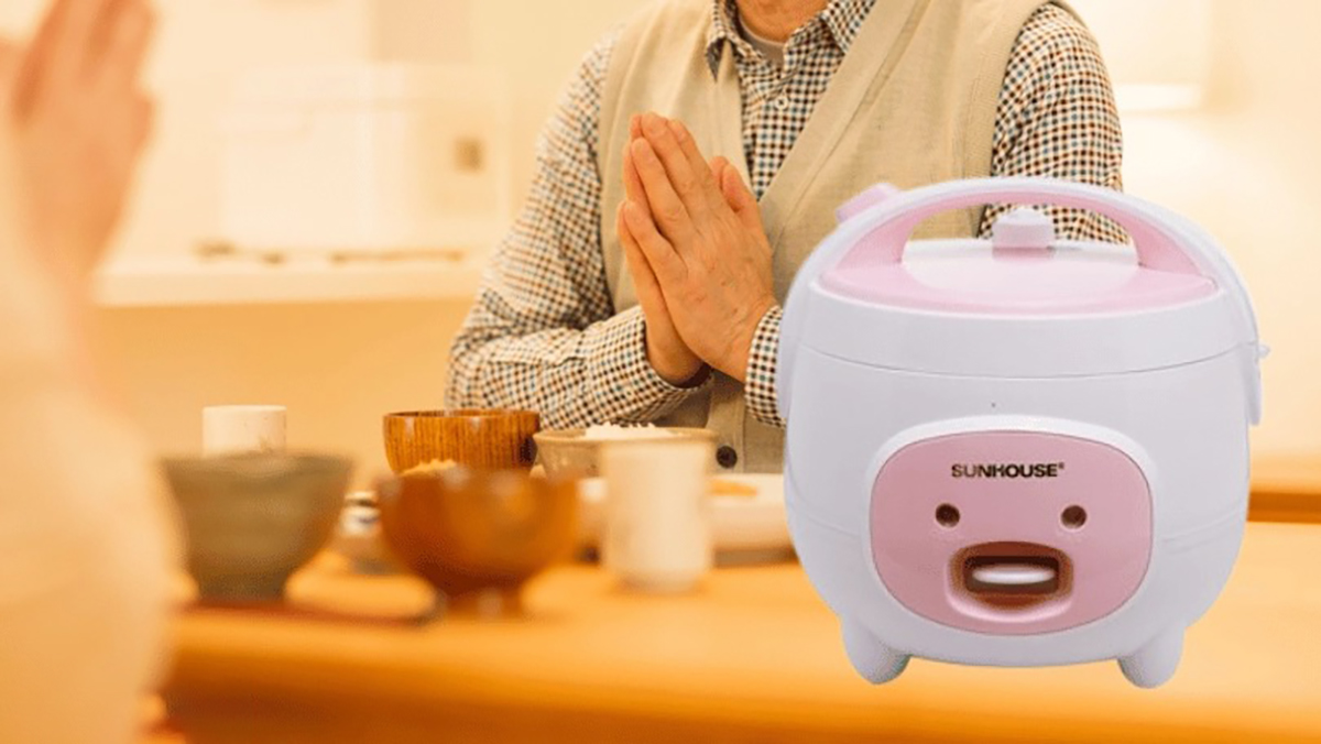 Nồi cơm điện nắp gài SUNHOUSE SHD8217W 1.2L