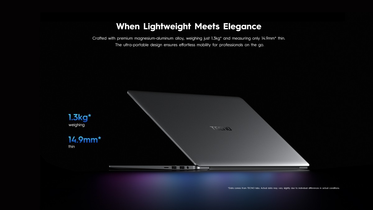 Laptop mới của Tecno có cấu hình ấn tượng