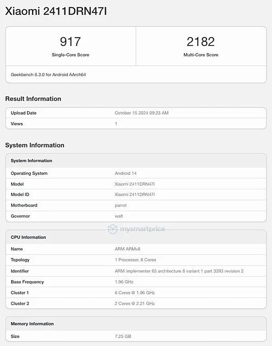 Redmi 14C 5G xuất hiện trên Geekbench