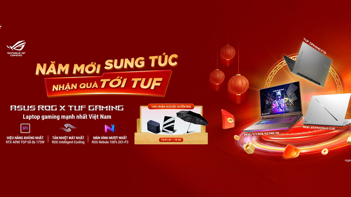 ASUS tung chương trình khuyến mãi chào năm mới 2025: Năm mới sung túc - nhận quà tới TUF