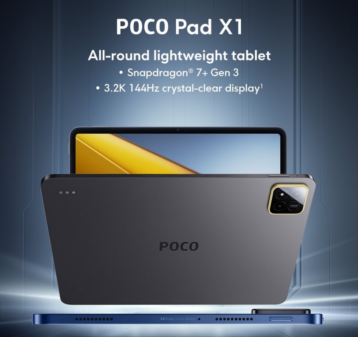 POCO Pad X1 có thiết kế hiện đại, bắt mắt