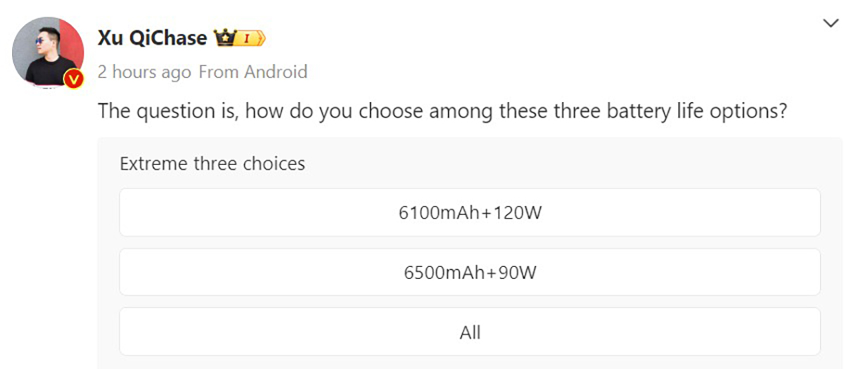 Chủ tịch realme hỏi người dùng về pin và sạc realme GT 7 Pro