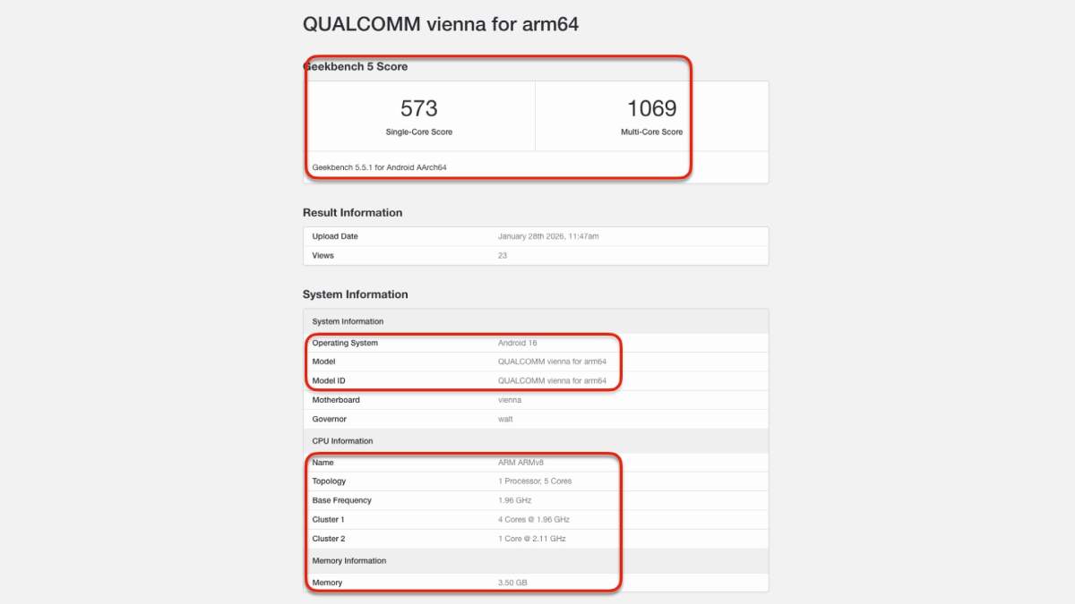 Snapdragon Wear Elite lộ hiệu năng ấn tượng trên Geekbench