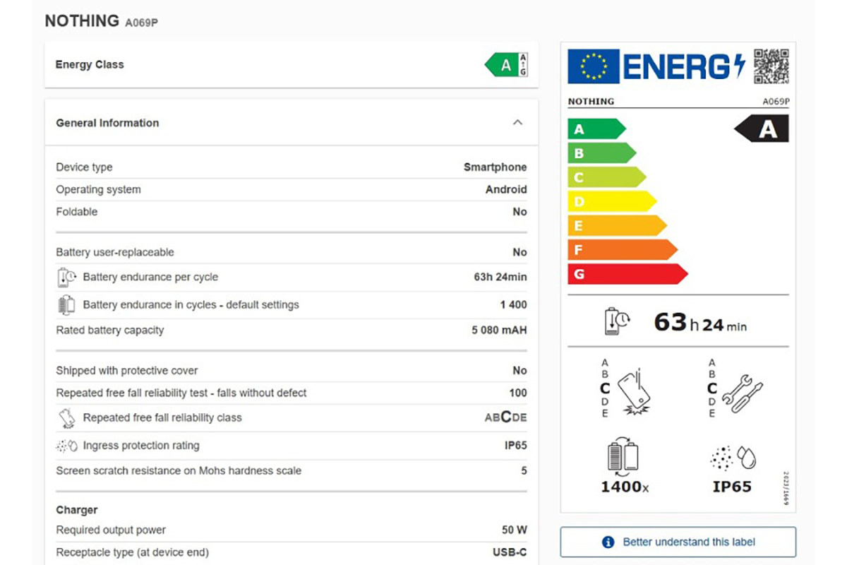 Pin và sạc của Nothing Phone (4a) Pro được tiết lộ