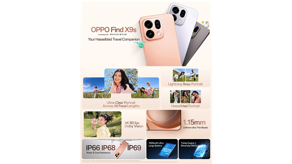 Các tính năng chính của OPPO Find X9s