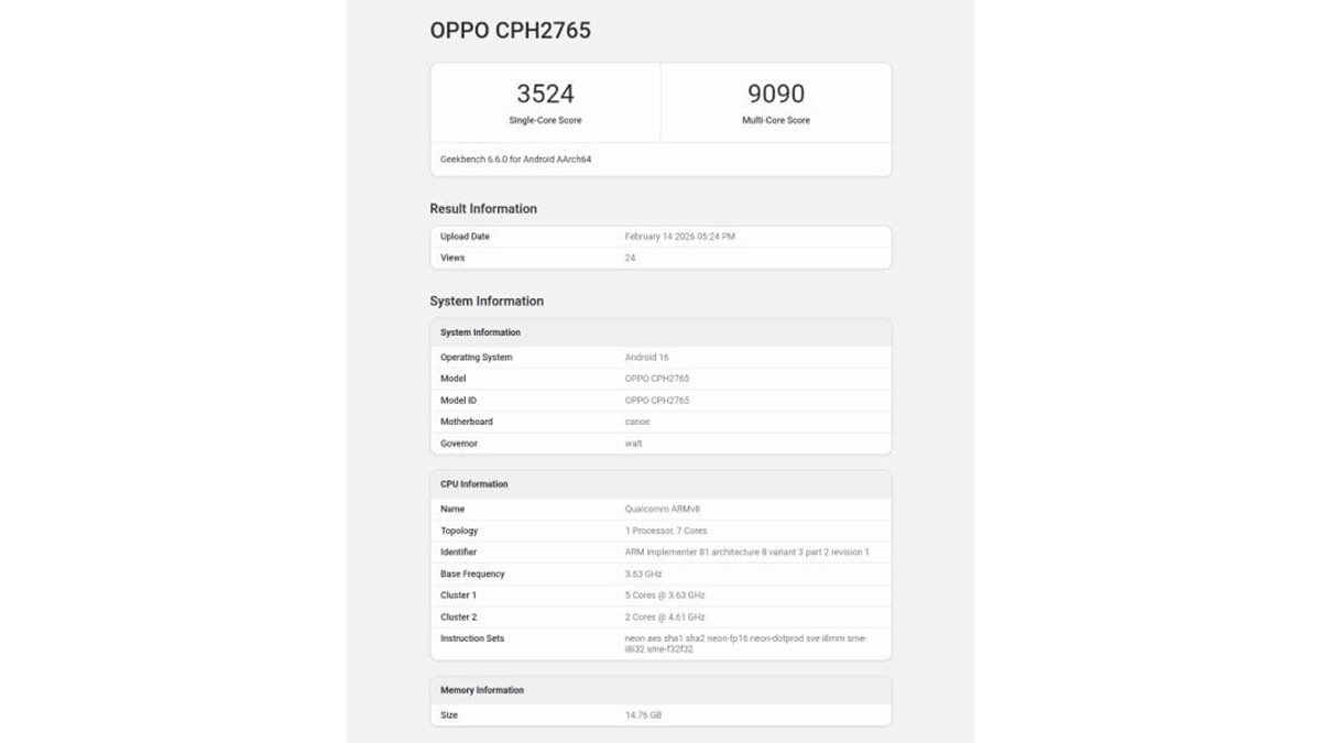 Hiệu năng CPU của OPPO Find N6