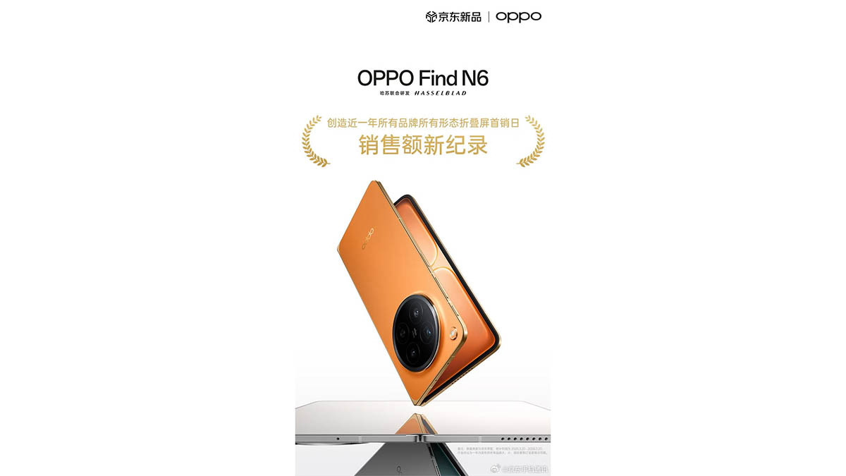OPPO Find N6 có doanh số bán hàng ấn tượng