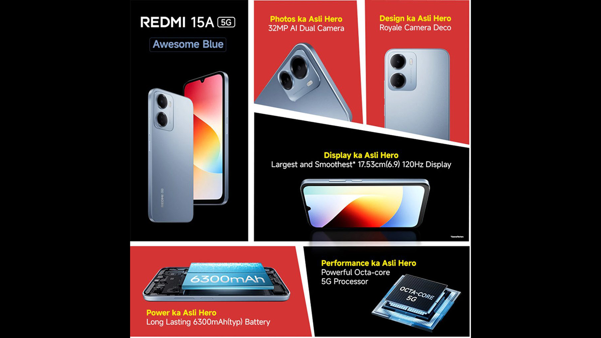 Các tính năng chính của điện thoại Redmi 15A 5G
