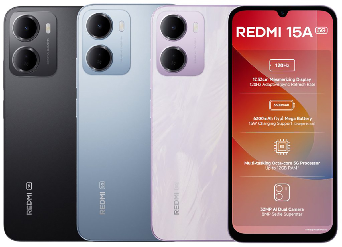 Redmi 15A 5G ra mắt với mức giá khá phải chăng