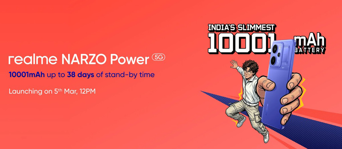 realme Narzo Power 5G sẽ ra mắt vào ngày 5/3
