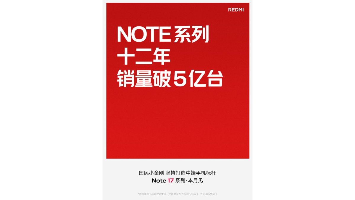 Xiaomi sẽ ra mắt dòng Redmi Note 17 trong tháng 7 này