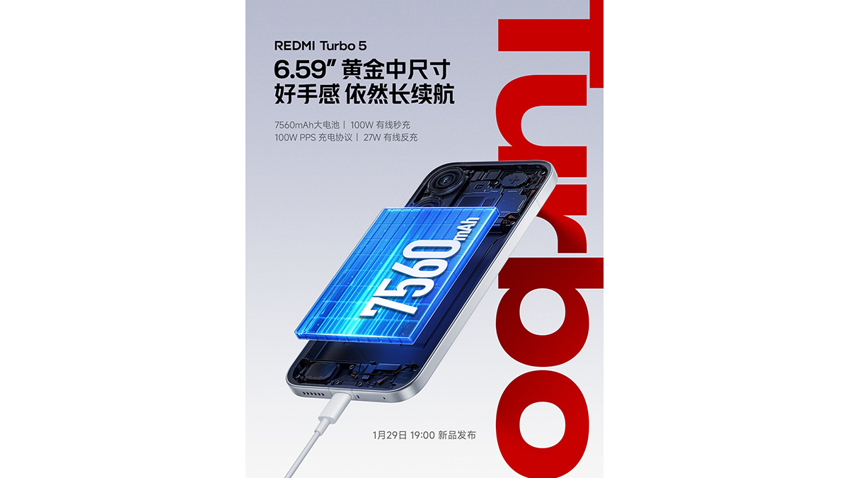Redmi Turbo 5 có pin lớn trong thân máy mỏng nhờ sử dụng công nghệ silicon carbon