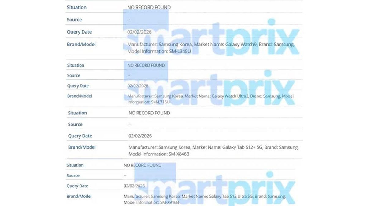 Danh sách IMEI của Galaxy Watch 9, Watch Ultra 2 và Tab S12 Series