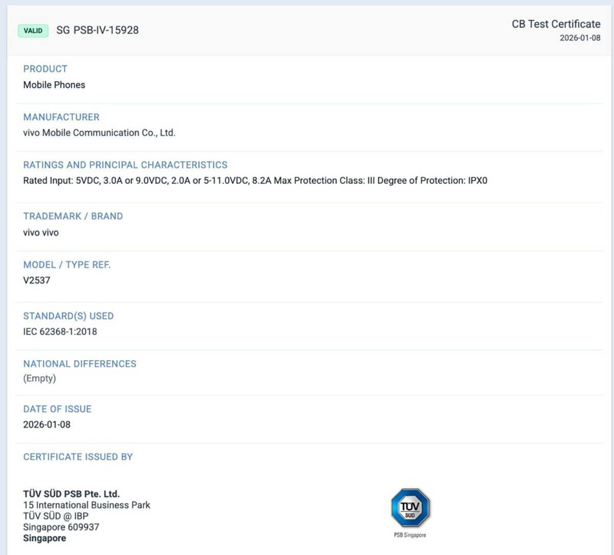 Điện thoại vivo đạt nhiều chứng nhận quan trọng