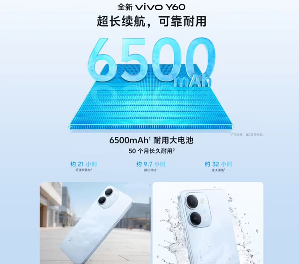 vivo Y60 và Y60m sở hữu viên pin có dung lượng khá lớn