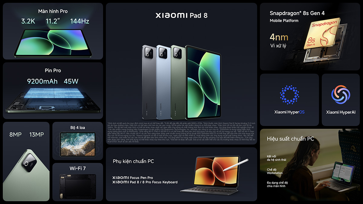 Xiaomi Pad 8 Series chính thức ra mắt tại Việt Nam