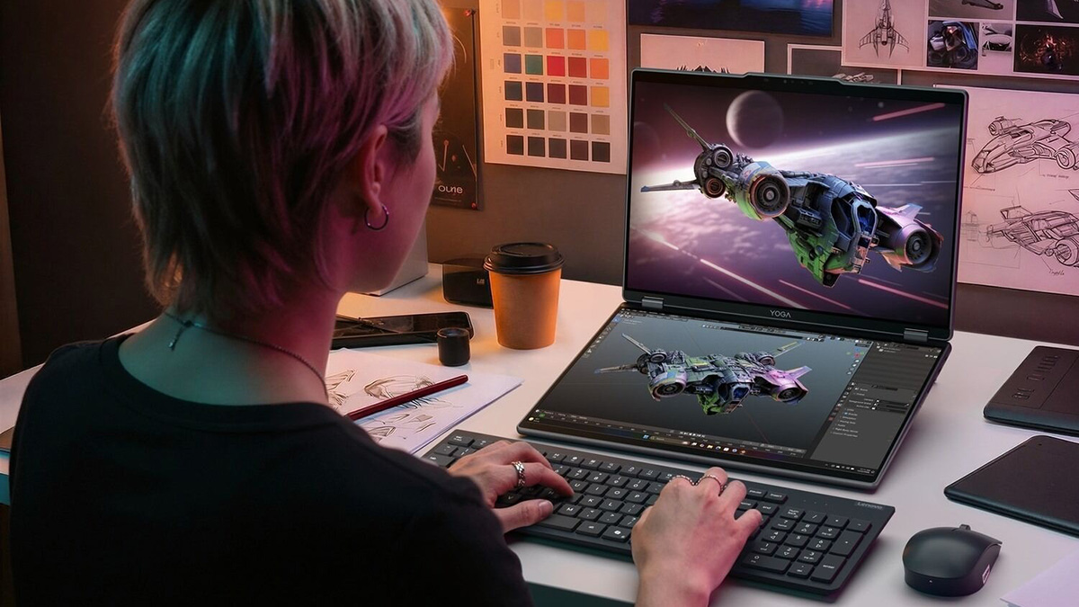MWC 2026: Lenovo Yoga Book Pro 3D ra mắt với màn hình OLED kép, camera RGB 50MP nhận diện cử chỉ tay