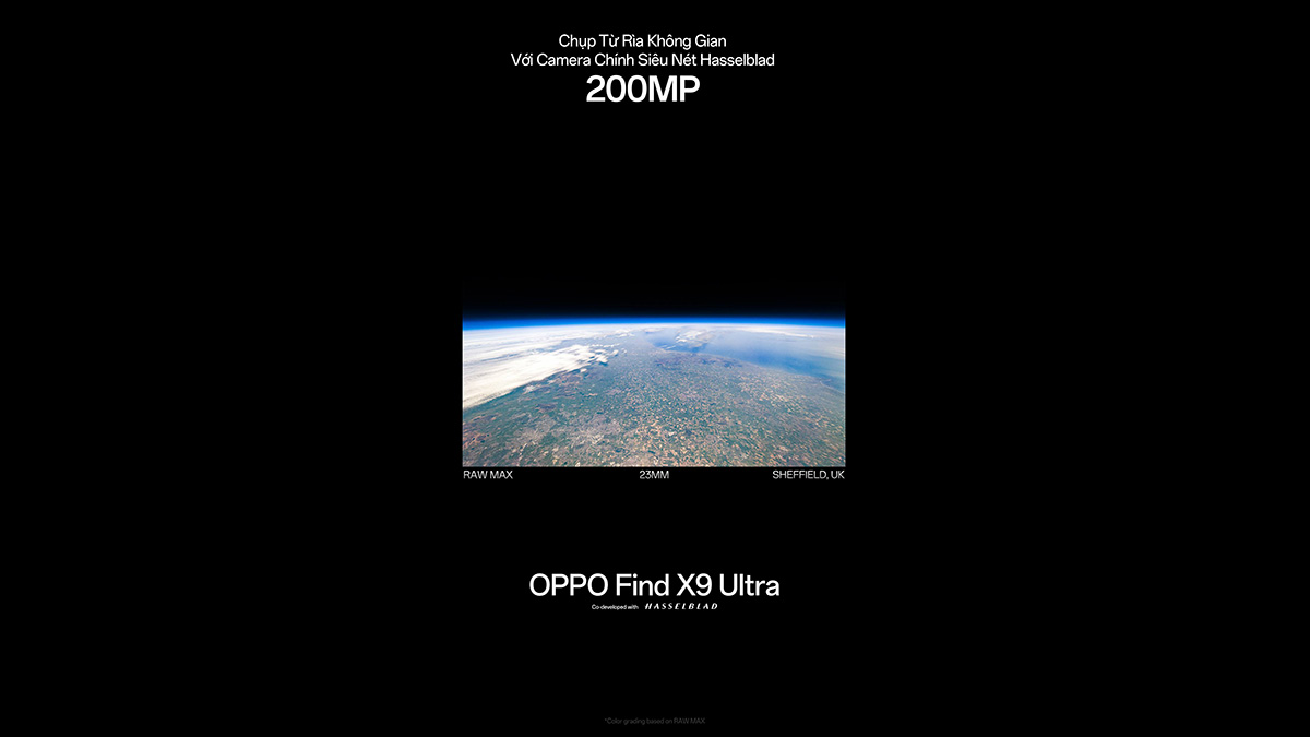 Ảnh chụp từ không gian bởi OPPO Find X9 Ultra