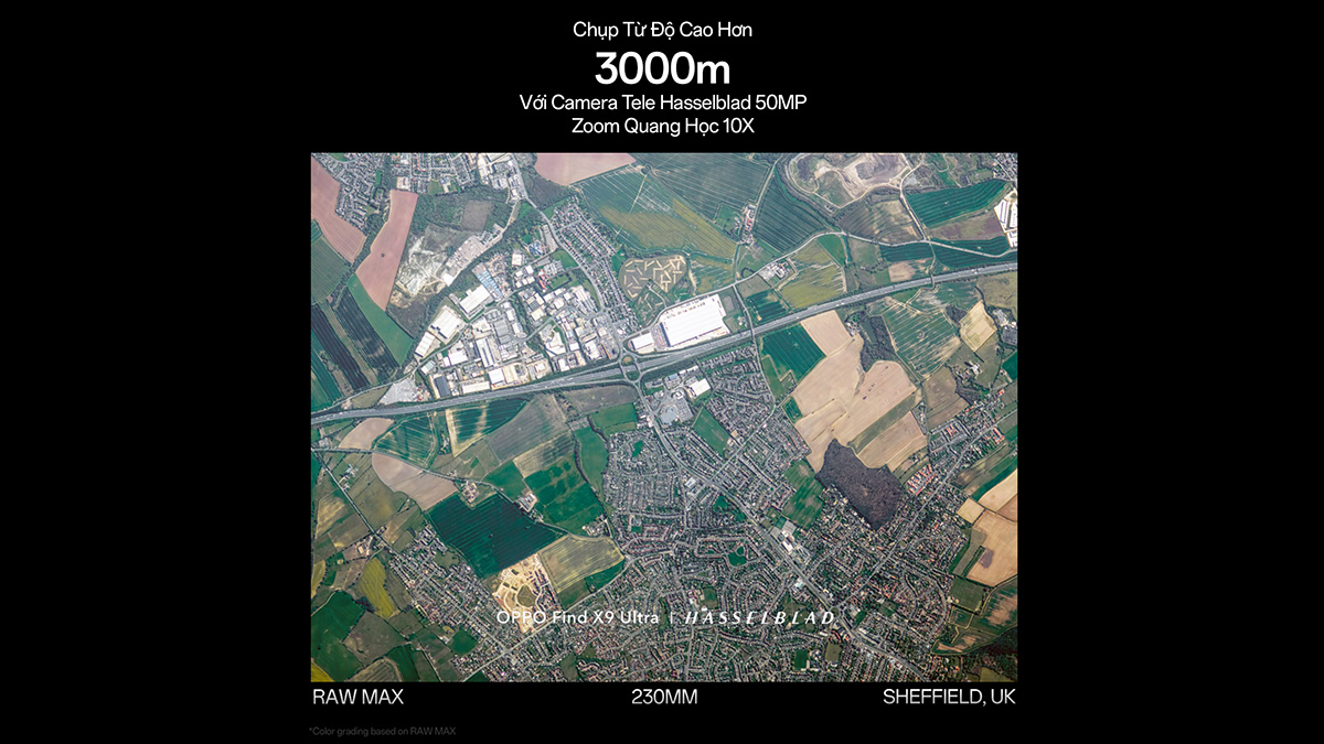Ảnh zoom quang học 10x của OPPO Find X9 Ultra