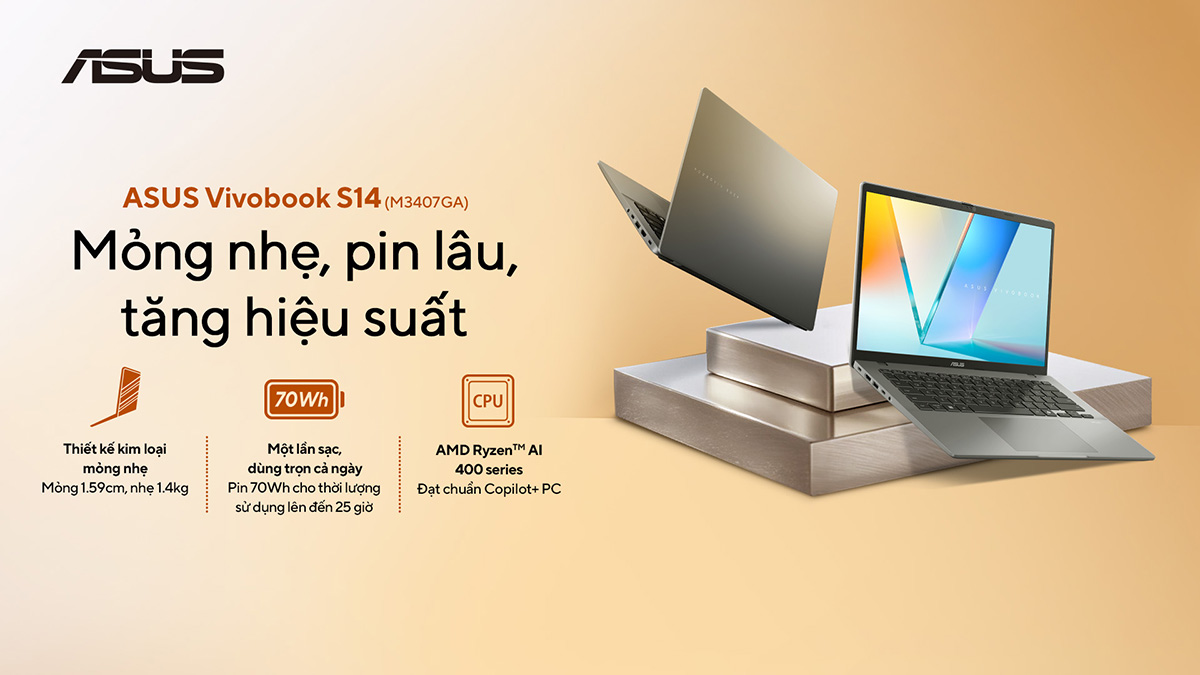 ASUS Vivobook S14/S16 và Zenbook 14 ra mắt tại Việt Nam