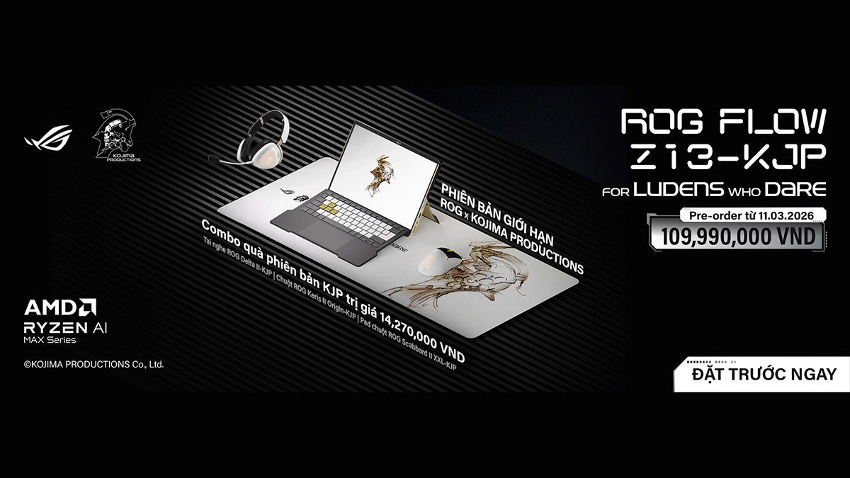 CellphoneS mở đặt trước ROG Flow Z13-KJP 2026: Bộ quà tặng KJP giới hạn đang chờ bạn!!!