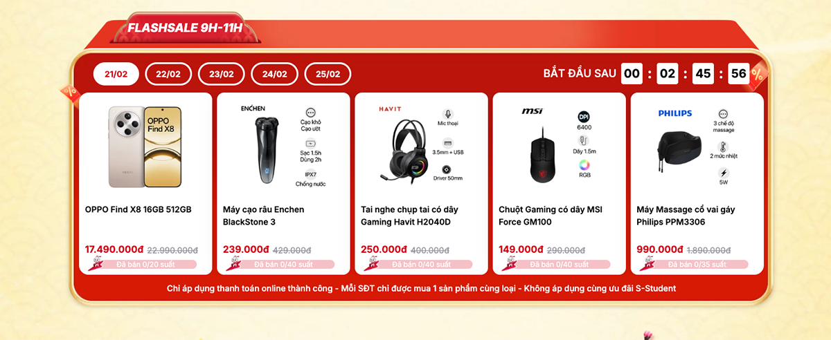 Nhiều deal hấp dẫn đang chờ đón bạn săn sale