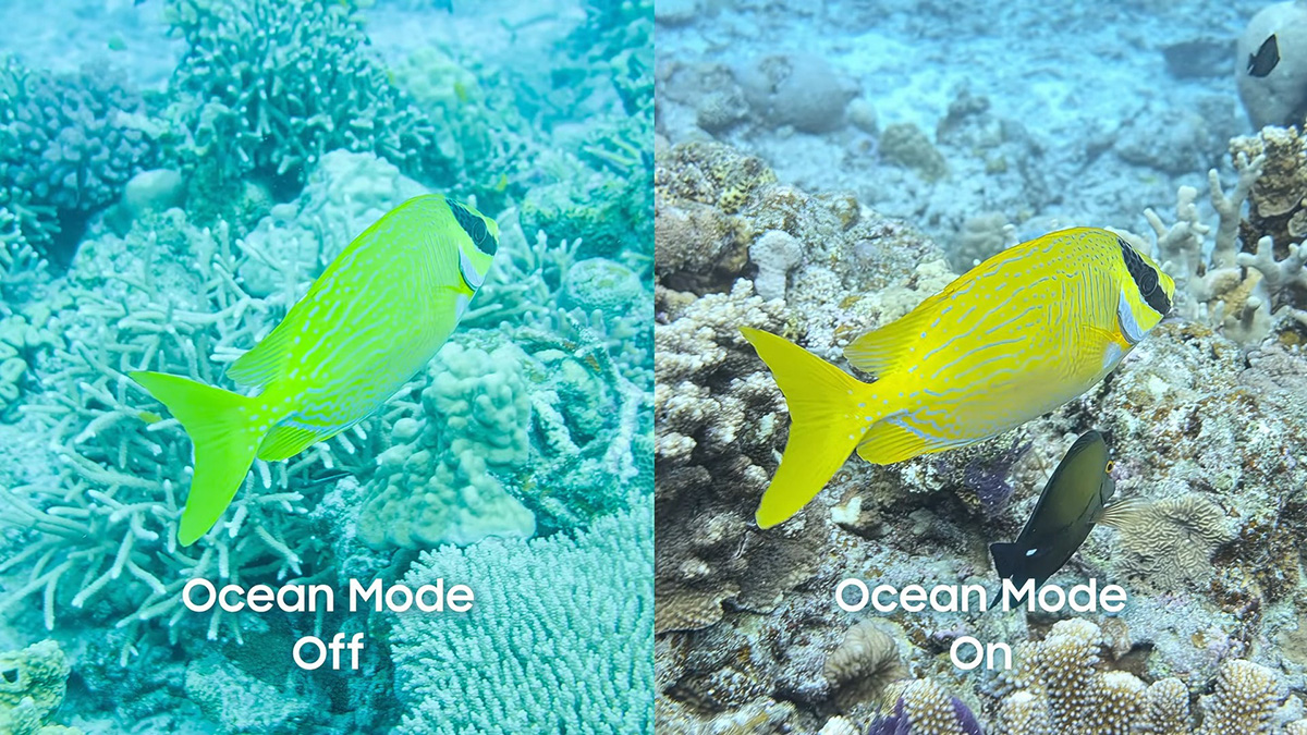 Ocean Mode giúp chất lượng ảnh tốt hơn