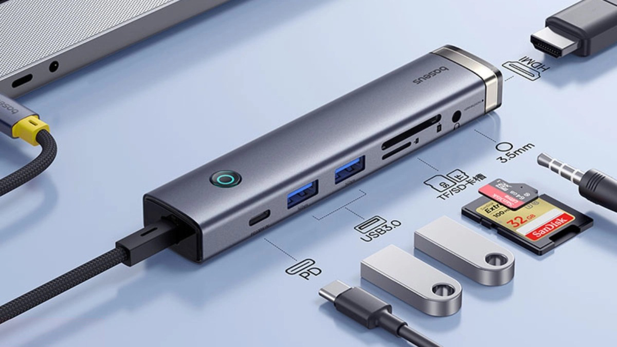 Hub Baseus hỗ trợ xuất hình 4K quan cổng HDMI