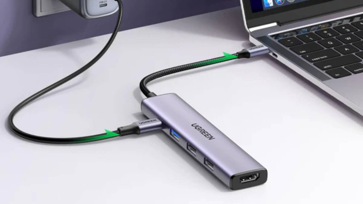 Ugreen USB-C hub 5-in-1 CM478 35582 có thiết kế hiện đại