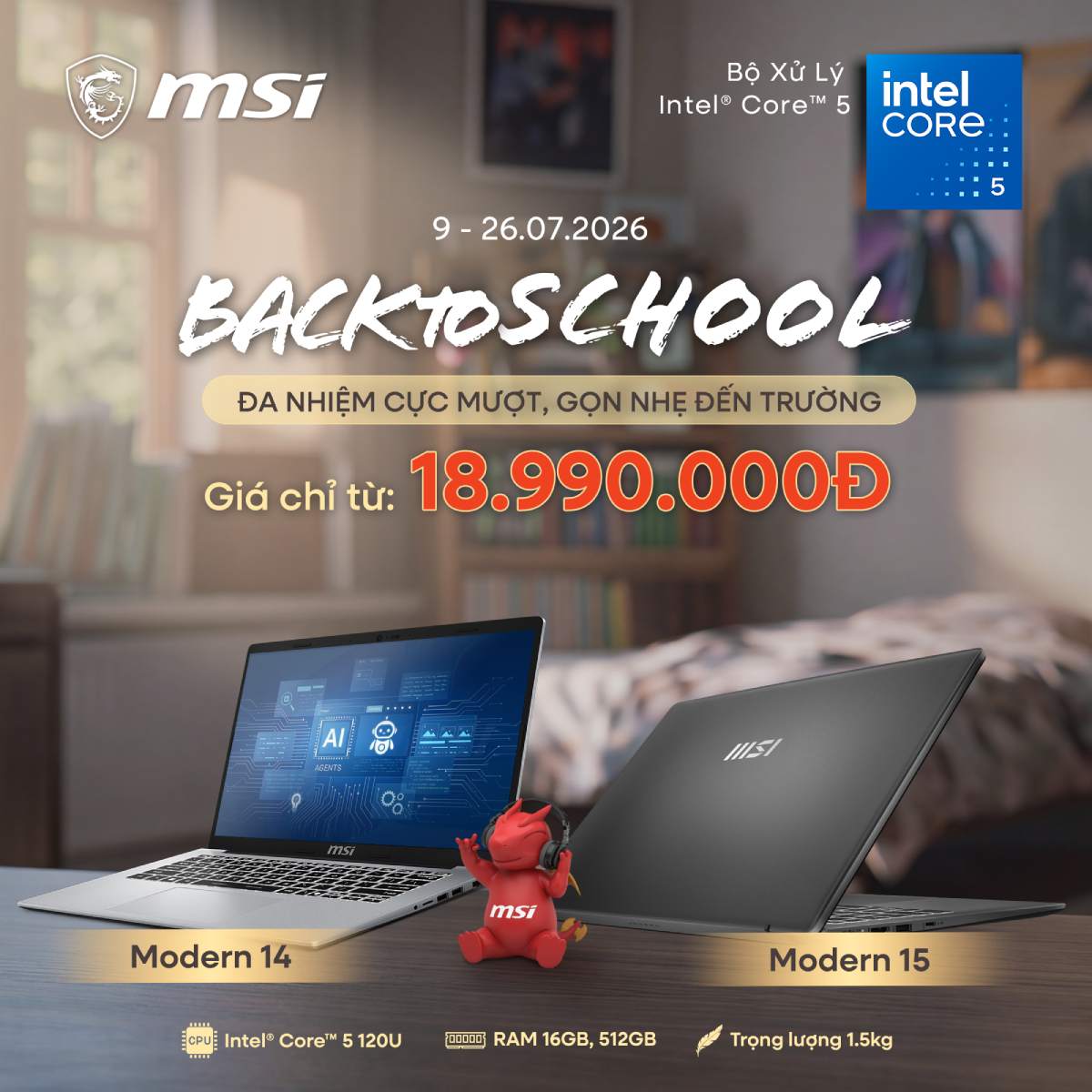 Khuyến mãi laptop MSI