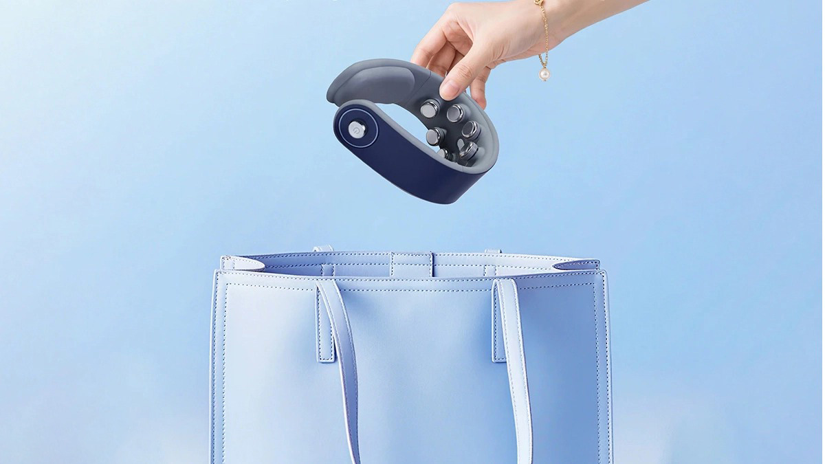 Máy massage cổ Bomidi MP3 có thiết kế gọn nhẹ, dễ mang theo