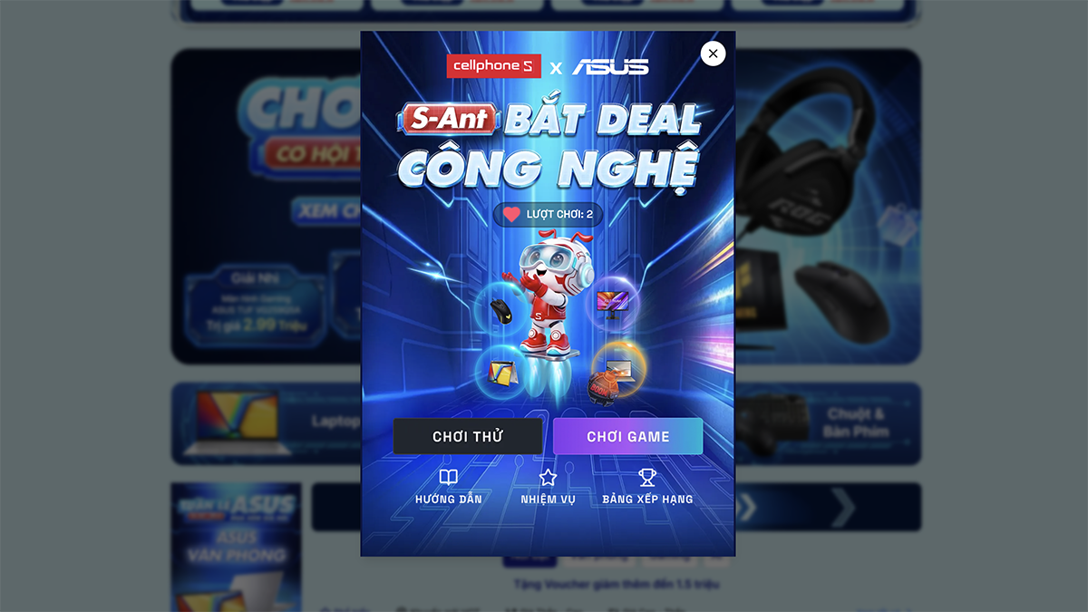 Cách chơi mini game khá đơn giản