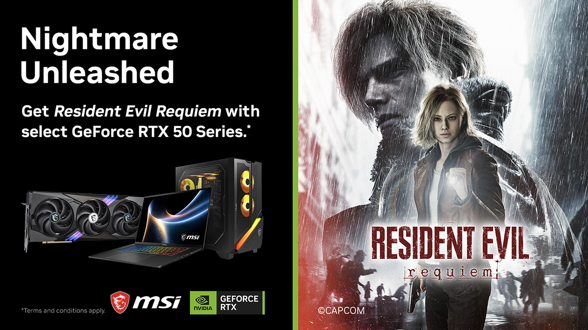 Tặng game Resident Evil Requiem khi mua laptop MSI dùng card đồ họa GeForce RTX 50 Series tại CellphoneS Tặng game Resident Evil Requiem khi mua laptop MSI dùng card đồ họa GeForce RTX 50 Series tại CellphoneS