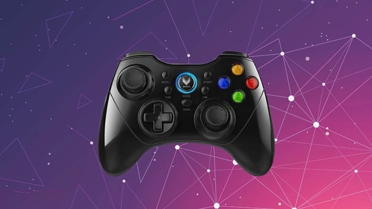 Tay cầm chơi game không dây Rappo V600SE có thiết kế bắt mắt