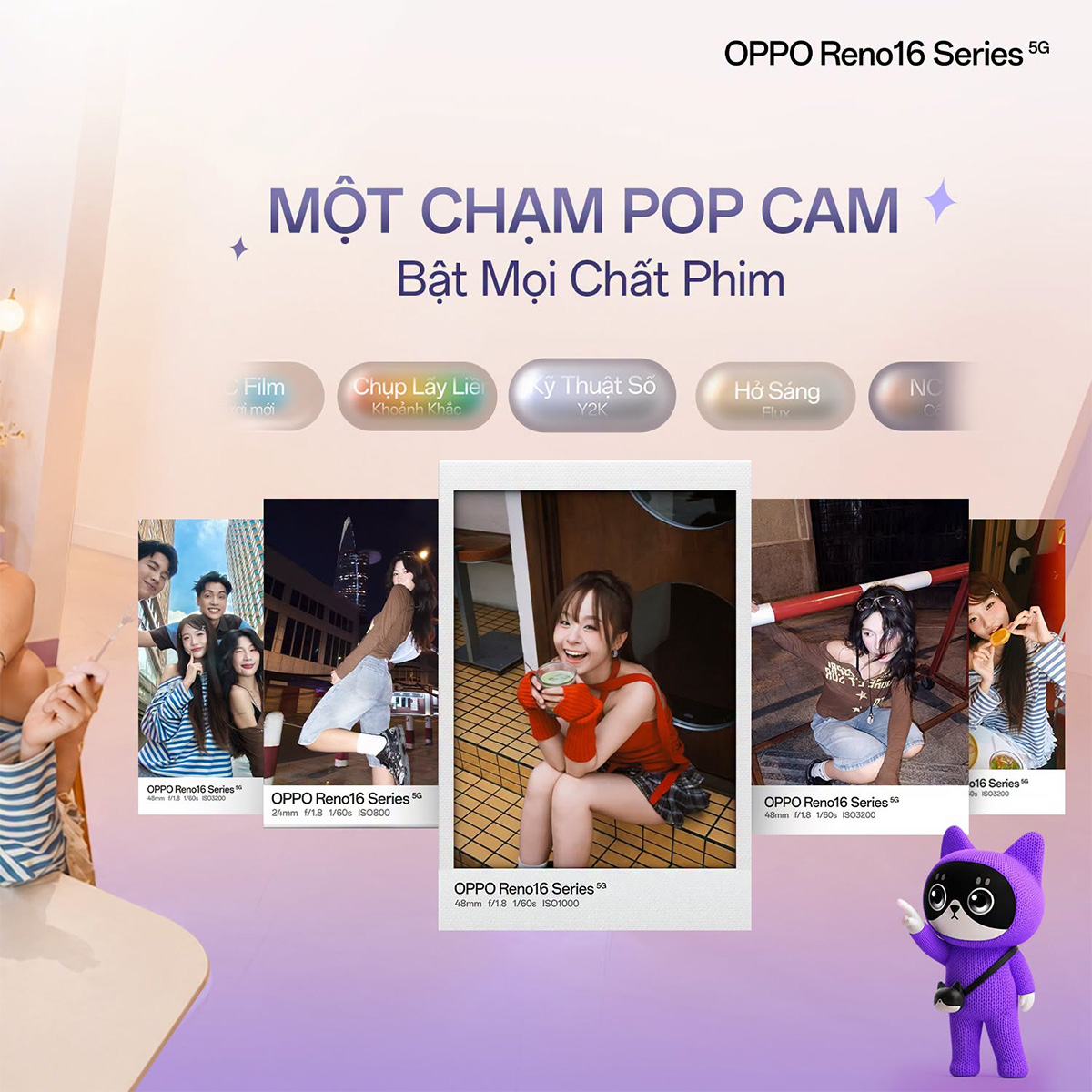 Tính năng một chạm POP Cam của Reno16 Series
