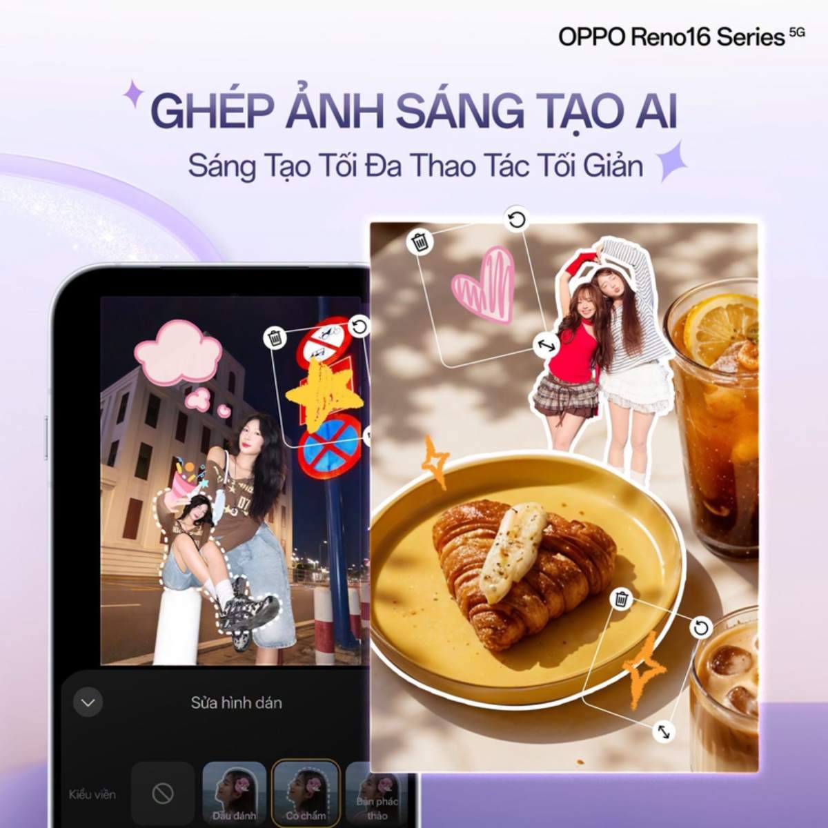 Tính năng Ghép ảnh Sáng tạo AI sẽ giúp người dùng có được những bức ảnh chất lượng