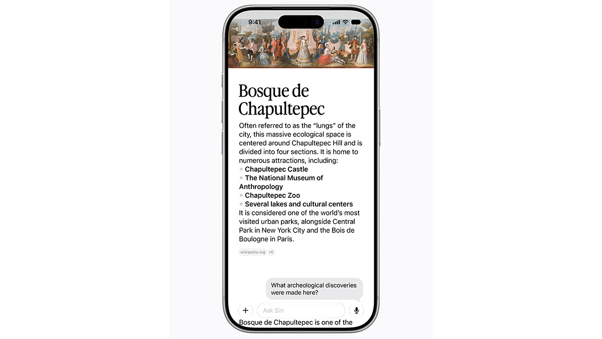 Siri AI có thể trả lời các câu hỏi liên quan đến nội dung trên màn hình của người dùng