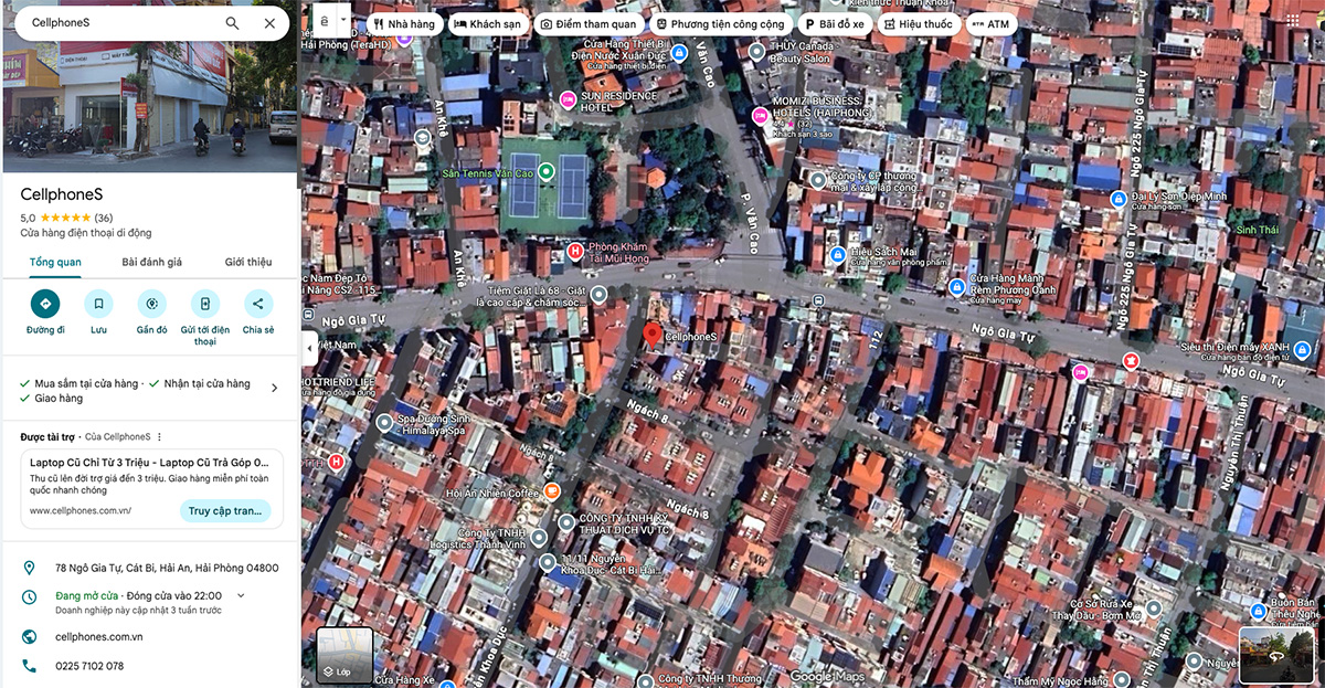 Cửa hàng CellphoneS tại Hải Phòng