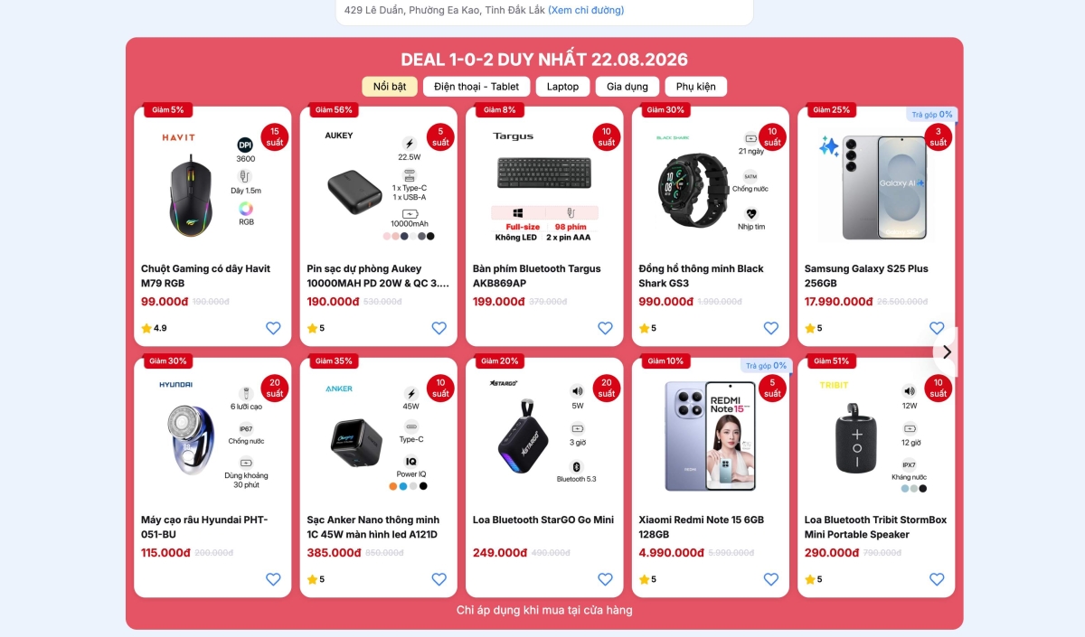Các deal hot mà bạn không nên bỏ qua nhân dịp CellphoneS khai trương cửa hàng mới